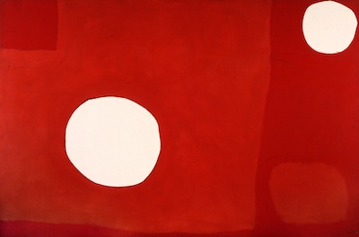 White Discs in Two Reds, 1962. Please click to see an enlarged image