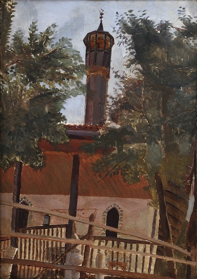 The Wooden Minaret, Sarajevo, 1922. Please click to see an enlarged image